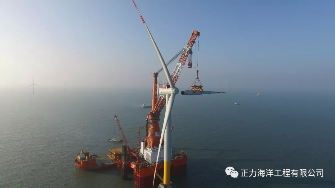 扬帆但信风！“顺一1600”平海湾2期1标海上风场整台风机拼装首战告捷